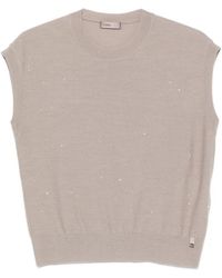 Herno - Sequin-Embellished Cap-Sleeve Vest - Lyst