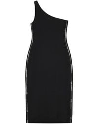 EA7 - Logo Series Stretch Jersey One-Shoulder Dress - Lyst