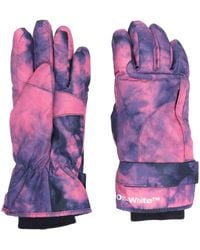 Womens Accessories Gloves Off-White c/o Virgil Abloh Tiedye Org Seams Ski Gloves in Pink 