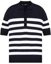 Balmain - Gestreiftes Poloshirt - Lyst
