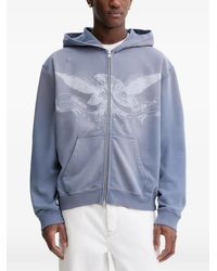 AllSaints - Graphic-Pritn Full-Zip Hoodie - Lyst