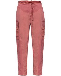 Pinko - High-waisted Tapered Cargo Trousers - Lyst