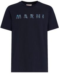 Marni - Cotton T-Shirt With Logo - Lyst