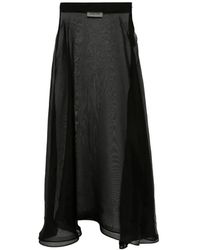 Tessitura - Floral-Print High-Waisted Maxi Skirt - Lyst