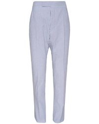 Thom Browne - Striped-Pattern Back-Strap Tailored Trousers - Lyst