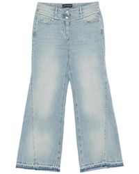 Luisa Cerano - Frayed-Edge Panelled Jeans - Lyst