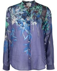 Forte Forte - Floral-print Collarless Shirt - Lyst
