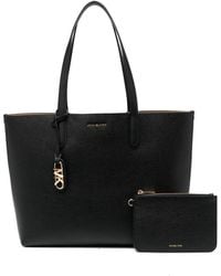 MICHAEL Michael Kors - Eliza Xl Logo-Plaque Leather Tote Bag - Lyst