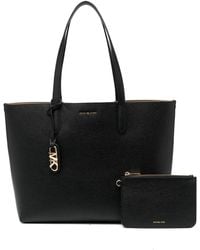 MICHAEL Michael Kors - Eliza Xl Logo-Plaque Leather Tote Bag - Lyst