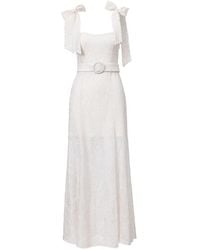 Lita Couture - Ribbon-Strap Belted Maxi Dress - Lyst