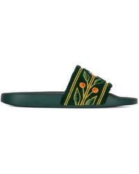 CASABLANCA - Laurel Terry Embroidered Sandals - Lyst