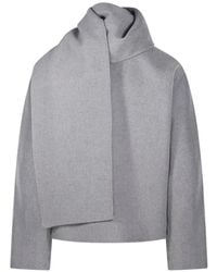 Max Mara - Scarf-Detail Button-Front Coat - Lyst