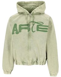 Arte' - Logo-Print Washed Jacket - Lyst