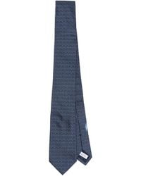 Ferragamo - Gancini-Print Silk Tie - Lyst