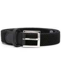 Kiton - Braided Leather-Trim Belt - Lyst
