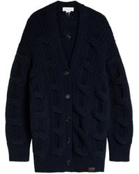 Stella McCartney - Cable-Knit Button-Down Cardigan - Lyst