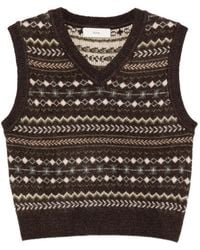 DUNST - Fair Isle-Knit V-Neck Sweater Vest - Lyst
