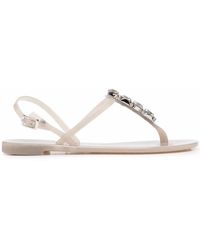 Casadei - Crystal-Embellished Jelly Sandals - Lyst