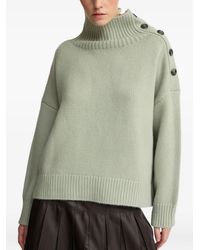 Yves Salomon - Stehkragen-Pullover Mit Knopfdetail - Lyst
