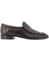 The Row - Soft Moccasin Two Leather Loafers - Lyst