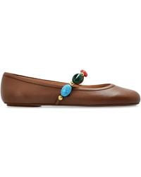 Gianvito Rossi - Shanti Leather Ballet Flats - Lyst