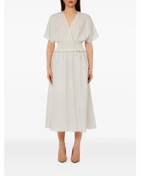 Liu Jo - Striped Midi Dress - Lyst