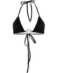 Philipp Plein - Embellished-Logo Bikini Top - Lyst