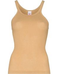 RE/DONE - Ribbed-Knit Sleeveless Tank Top - Lyst
