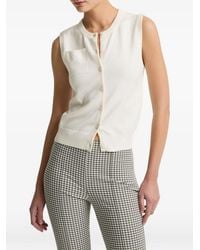 Vince - Sleeveless Patch-Pocket Cardigan - Lyst