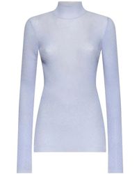 Maison Margiela - High-Neck Fine-Knit Sweater - Lyst