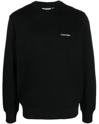 Calvin Klein - Logo-print Cotton-blend Sweatshirt - Lyst