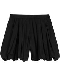 Jil Sander - Gathered Balloon Poplin Shorts - Lyst