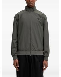 Fred Perry - Logo-Embroidered Zip-Up Jacket - Lyst
