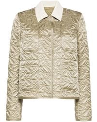 Moncler - Sobrecamisa Acolchada Con Cuello De Pana - Lyst