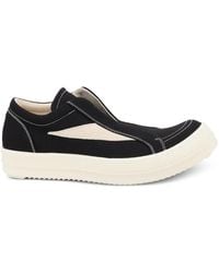 Rick Owens - Vintage Contrast-Stitch Slip-On Sneakers - Lyst