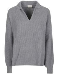 Drumohr - Ribbed-Knit V-Neck Sweater - Lyst