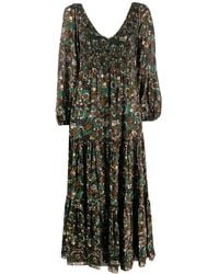 RIXO London - Gestuftes 'Lottie' Kleid Mit Print - Lyst