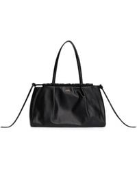Tommy Hilfiger - Ruched-Trim Logo-Plaque Tote Bag - Lyst