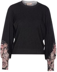 Twinset - Trui Met Ronde Hals En Mouwen - Lyst