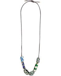 Colville - Beatle Beaded Leather Necklace - Lyst