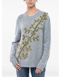 BAZISZT - Embroidered Crew-Neck Sweater - Lyst