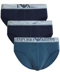 Emporio Armani - Logo-Waistband Briefs (Set Of Three) - Lyst