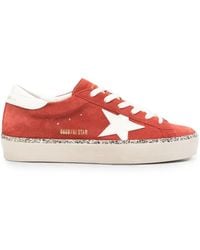 Golden Goose - Hi Star Glitter-Trim Sneakers - Lyst