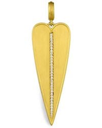 LEIGH MAXWELL - Skinny Heart Diamond Pendant - Lyst