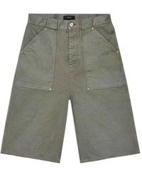 Purple Brand - Cotton-Twill Raw-Cut Shorts - Lyst