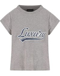 Balenciaga - Luxury-Script T-Shirt - Lyst