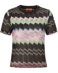 Missoni - Zigzag-Pattern Short-Sleeve T-Shirt - Lyst
