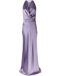Michelle Mason - Draped Halterneck Gown Dress - Lyst