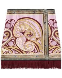 La DoubleJ - Foulard Mini-Rok Met Franje - Lyst
