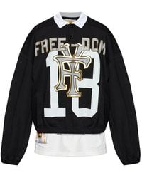 PDF - Katoenen Sweater Met Print - Lyst